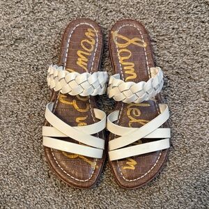 Sam Edelman Cream Braided Strap Sandals